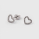Сережки «Серце» з білого золота, з діамантами 317641121 від виробника ювелірних прикрас LUNET JEWELLERY по ціні 12 060 грн грн: 1