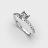 White Gold Diamond Ring 235571121 from the manufacturer of jewelry LUNET JEWELERY