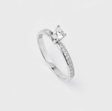 White Gold Diamond Ring 224871121 from the manufacturer of jewelry LUNET JEWELERY