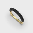 Перстень із жовтого золота, з чорними діамантами 240001622