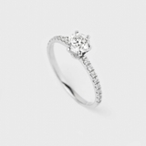 White Gold Diamond Ring 220311121 from the manufacturer of jewelry LUNET JEWELERY