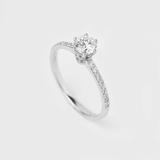 White Gold Diamond Ring 225401121 from the manufacturer of jewelry LUNET JEWELERY
