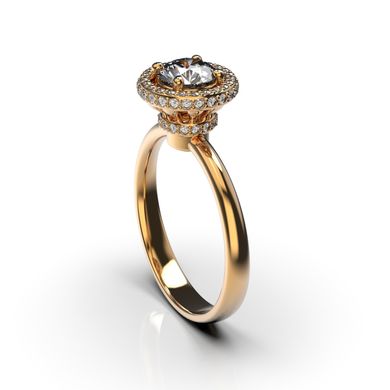 Каблучка з червоного золота, з діамантами 224812421 від виробника ювелірних прикрас LUNET JEWELLERY по ціні 194 326 грн грн.