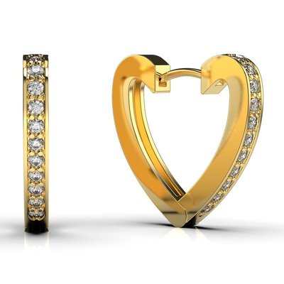 Серьги с красного золота, с бриллиантами 37792421 от производителя ювелирных украшений LUNET JEWELLERY по цене $593 грн.