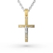 Mixed Metals Cross without Stones 122322421