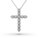 White Gold Diamond Cross Neklace 739511121
