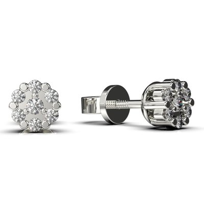 White Gold Diamond Earrings 34711121 from the manufacturer of jewelry LUNET JEWELERY at the price of $516 UAH.