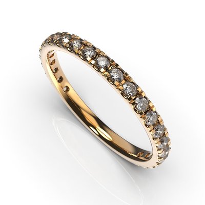 Обручальное кольцо с красного золота, с бриллиантами 210462421 от производителя ювелирных украшений LUNET JEWELLERY по цене $613 грн.