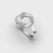 Перстень з білого золота, з діамантами 241131121 від виробника ювелірних прикрас LUNET JEWELLERY по ціні 20 140 грн грн: 1