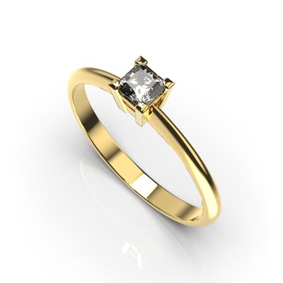 Каблучка з жовтого золота, з діамантами 225833121 від виробника ювелірних прикрас LUNET JEWELLERY по ціні 22 630 грн грн.