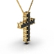 Yellow Gold Diamond Cross with Chainlet 118023122