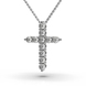 White Gold Diamond Cross with Chainlet 112841121