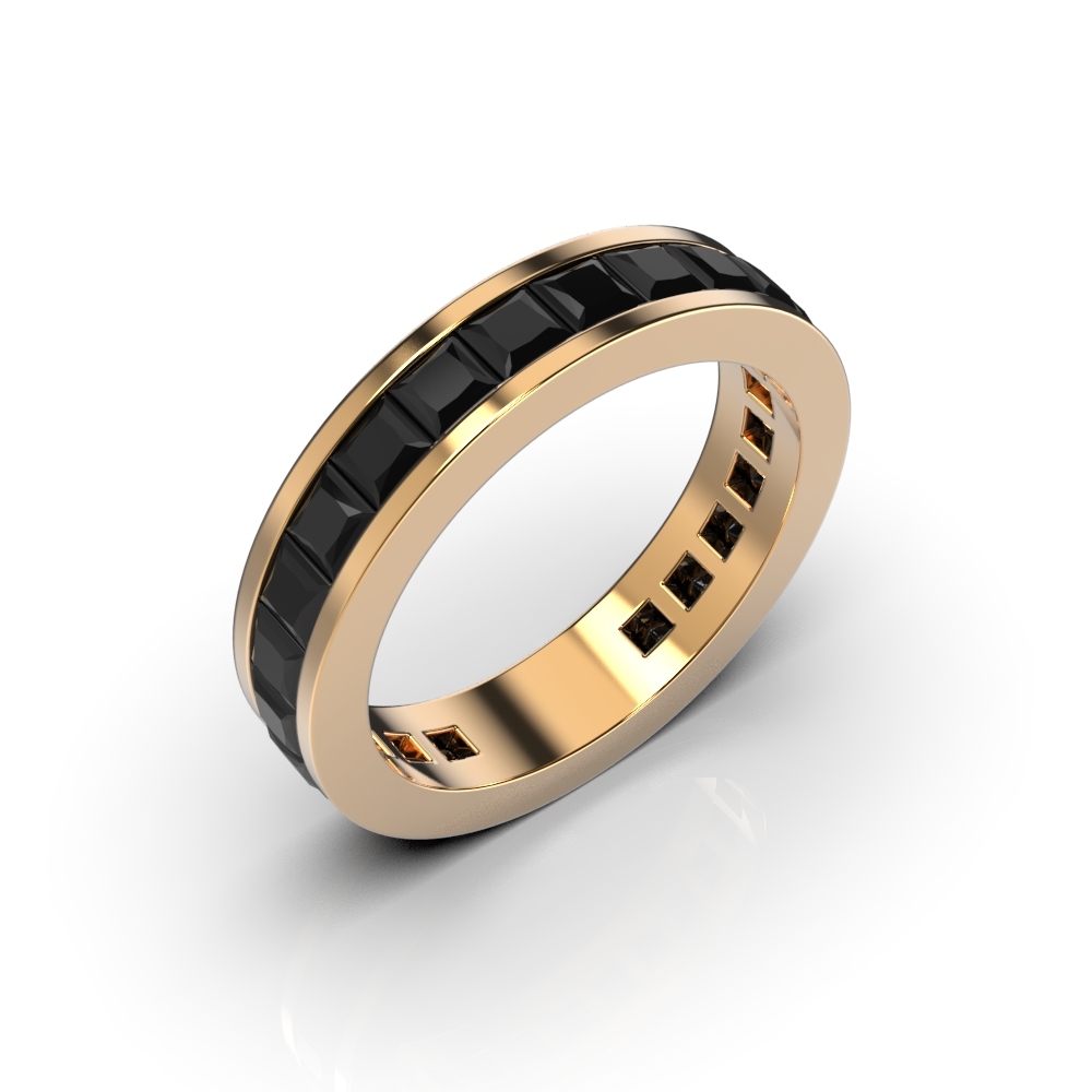Red Gold Diamond Wedding Ring 217292422