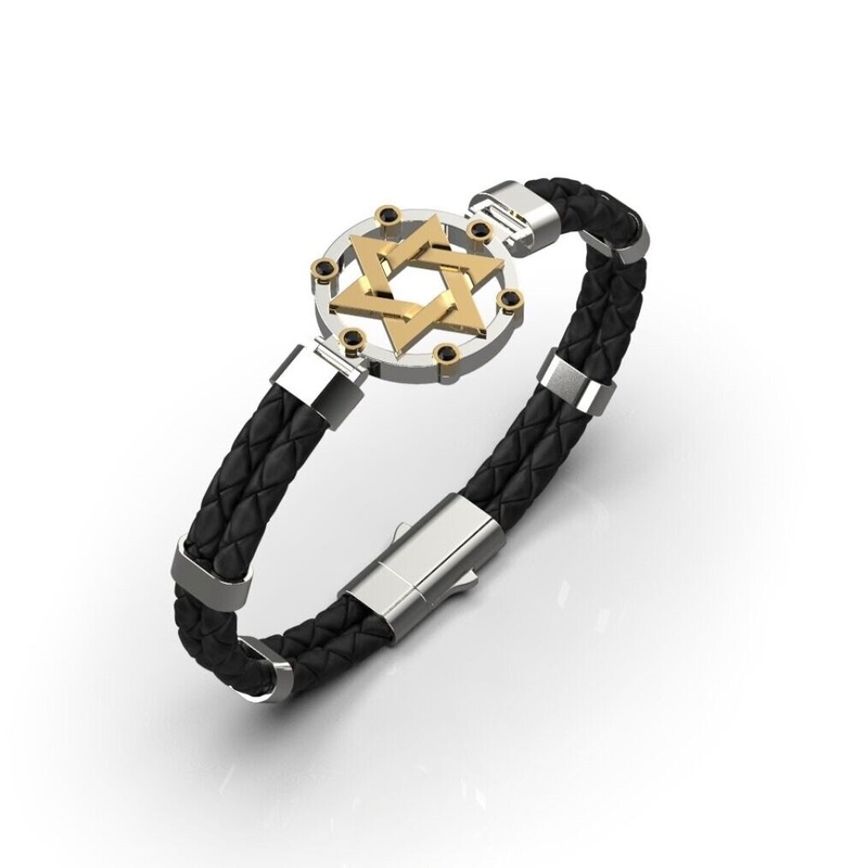 Gold Silver Tone Stainless Steel Star of David Byzantine Chain Bracelet  with Lobster Claw, Religious Jewish Magen David Star Faith Symbol Israel  Jerusalem Jewelry Gifts - Walmart.com