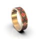 Red Gold Ornament Wedding Ring 229732400