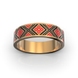 Обручка «Вишиванка» з червоного золота, з емаллю 229732400