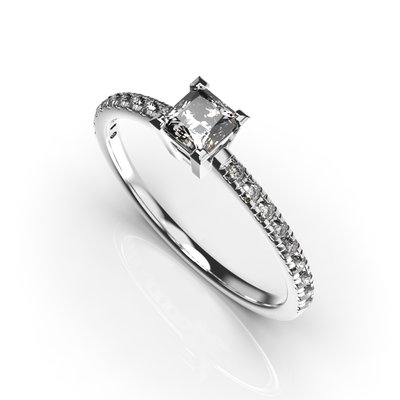 White Gold Diamond Ring 225171121 from the manufacturer of jewelry LUNET JEWELERY at the price of $1 150 UAH.