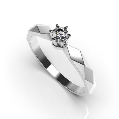 White Gold Diamond Ring 22991121 from the manufacturer of jewelry LUNET JEWELERY at the price of $476 UAH.