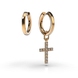 Red Gold Diamond Earrings with cross 316262421 from the manufacturer of jewelry LUNET JEWELERY at the price of $934 UAH: 1