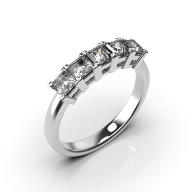Каблучка з білого золота, з діамантами 225201121 від виробника ювелірних прикрас LUNET JEWELLERY по ціні 82 636 грн грн.