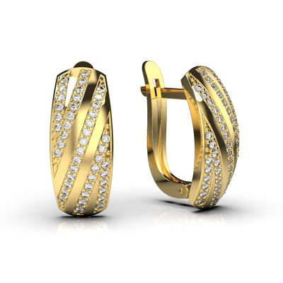 Сережки з червоного золота, з діамантами 38142421 від виробника ювелірних прикрас LUNET JEWELLERY по ціні 32 449 грн грн.