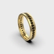 Yellow Gold Wedding Black Diamond Ring 239041622