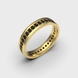 Yellow Gold Wedding Black Diamond Ring 239041622
