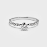 White Gold Diamond Ring 220201121 from the manufacturer of jewelry LUNET JEWELERY