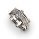 Обручка з комбінованих металів, з діамантами 214341121 від виробника ювелірних прикрас LUNET JEWELLERY по ціні 50 954 грн грн: 1
