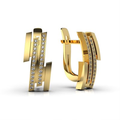 Сережки з червоного золота, з діамантами 38832421 від виробника ювелірних прикрас LUNET JEWELLERY по ціні 29 711 грн грн.