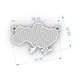 Ukraine Map White Diamond Necklace 728801121