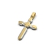 Хрестик з комбінованого золота 123262400