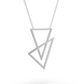 Кольє "Трикутники" з білого золота, з діамантами 113471121