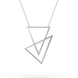 Кольє "Трикутники" з білого золота, з діамантами 113471121