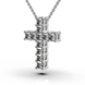 White Gold Diamond Cross with Chainlet 125101121
