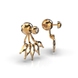 Red Gold Diamond Earrings 316882421