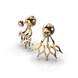Red Gold Diamond Earrings 316882421