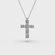 White Gold Diamond Cross with Chainlet 742621121