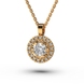 Red Gold Diamond Necklace 719032421