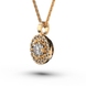 Red Gold Diamond Necklace 719032421