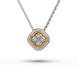 White & Red Gold Diamond Necklace 734251121