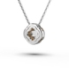 White & Red Gold Diamond Necklace 734251121