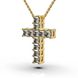Кольє "Хрестик" з жовтого золота, з діамантами 125113121 від виробника ювелірних прикрас LUNET JEWELLERY по ціні 56 648 грн грн: 4