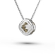 White & Red Gold Diamond Necklace 734341122