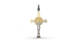 Хрестик "Св Бенедикт" з комбінованого золота 11932400