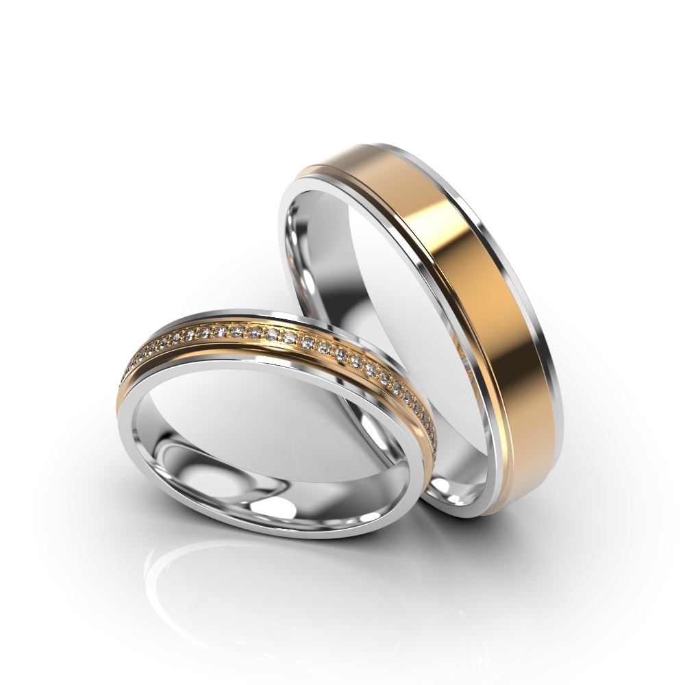 Mixed Metals Wedding Ring 223881100