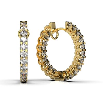 Сережки з червоного золота, з діамантами 35032421 від виробника ювелірних прикрас LUNET JEWELLERY по ціні 63 422 грн грн.