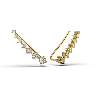 Yellow Gold Diamond Ear Cuffs 321163121 from the manufacturer of jewelry LUNET JEWELERY at the price of $949 UAH.