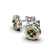 Сережки з комбінованого золота, з діамантами 334391122 від виробника ювелірних прикрас LUNET JEWELLERY по ціні 27 979 грн грн: 7