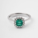 White gold emerald and diamond ring 228841521 from the manufacturer of jewelry LUNET JEWELERY at the price of  UAH: 1